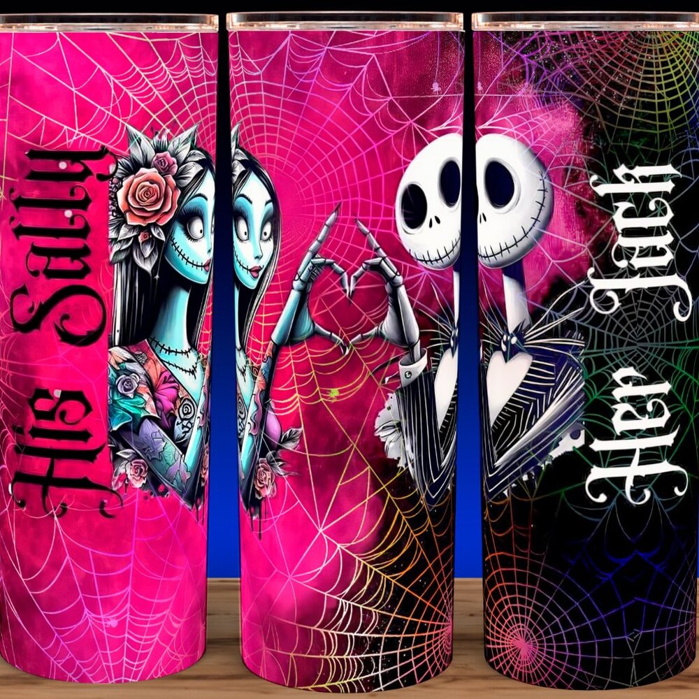 Jack & Sally Nightmare Before Christmas Cup Mug Tumbler